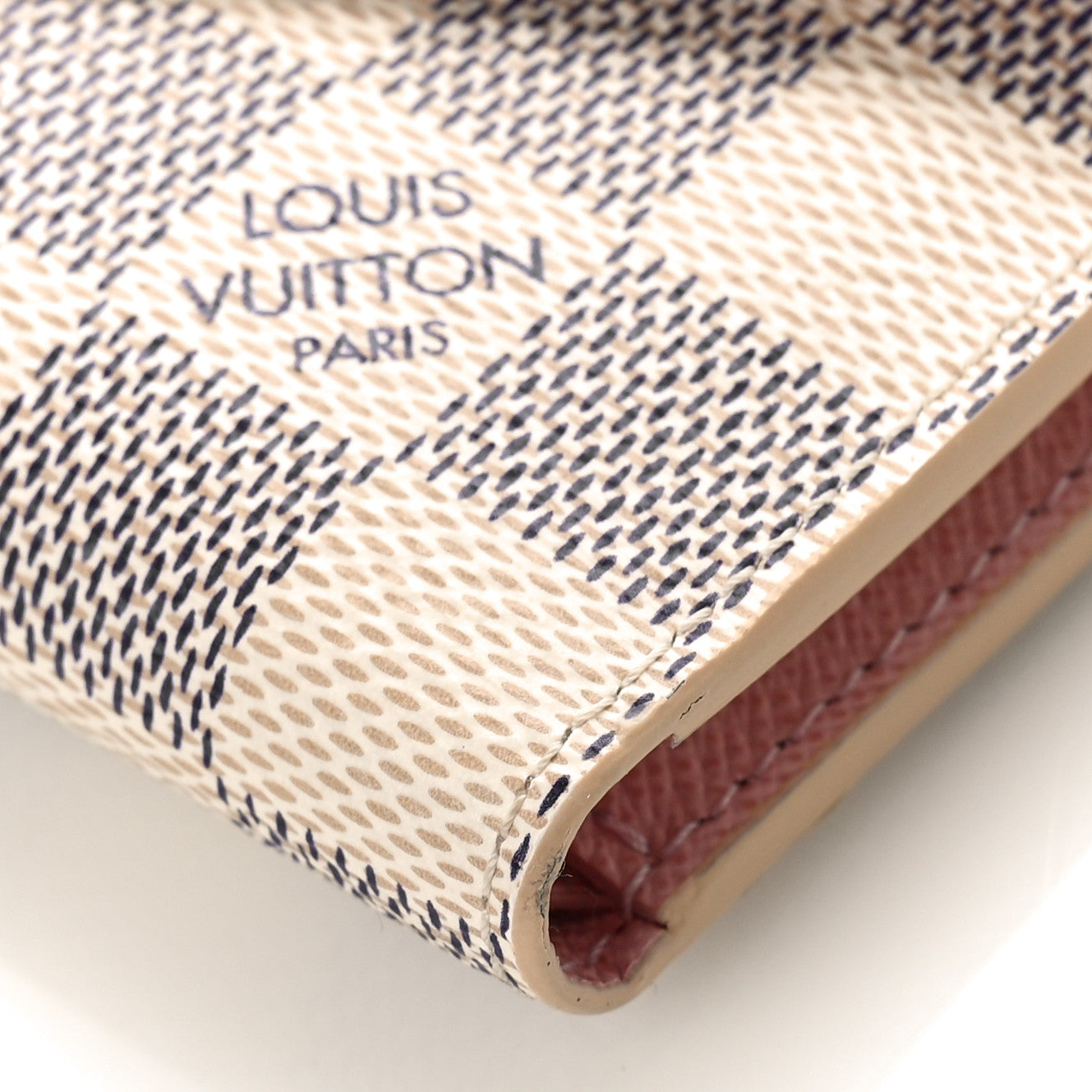 Louis Vuitton Damier Azur Victorine Wallet Rose Ballerine 8 of 9