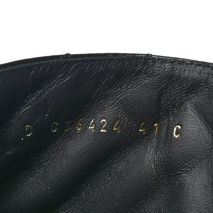 Chanel Shiny Calfskin Quilted Lace Up Combat Boots 41 Black 6 of 10