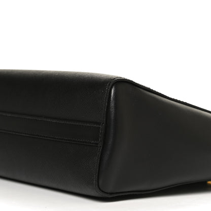 Prada Saffiano Soft Calfskin Small Zippered Tote Black 9 of 9
