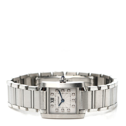 Cartier Stainless Steel Diamond 20mm Tank Francaise Quartz Watch 5 of 6