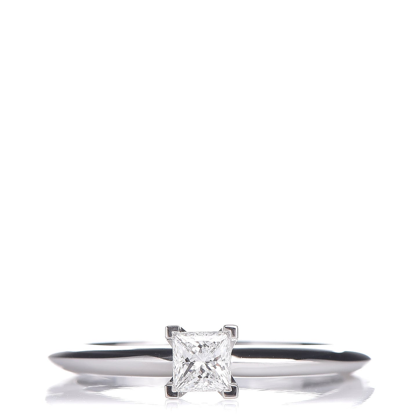 Platinum Diamond .32ct Princess Cut Engagement Ring 55 7.5