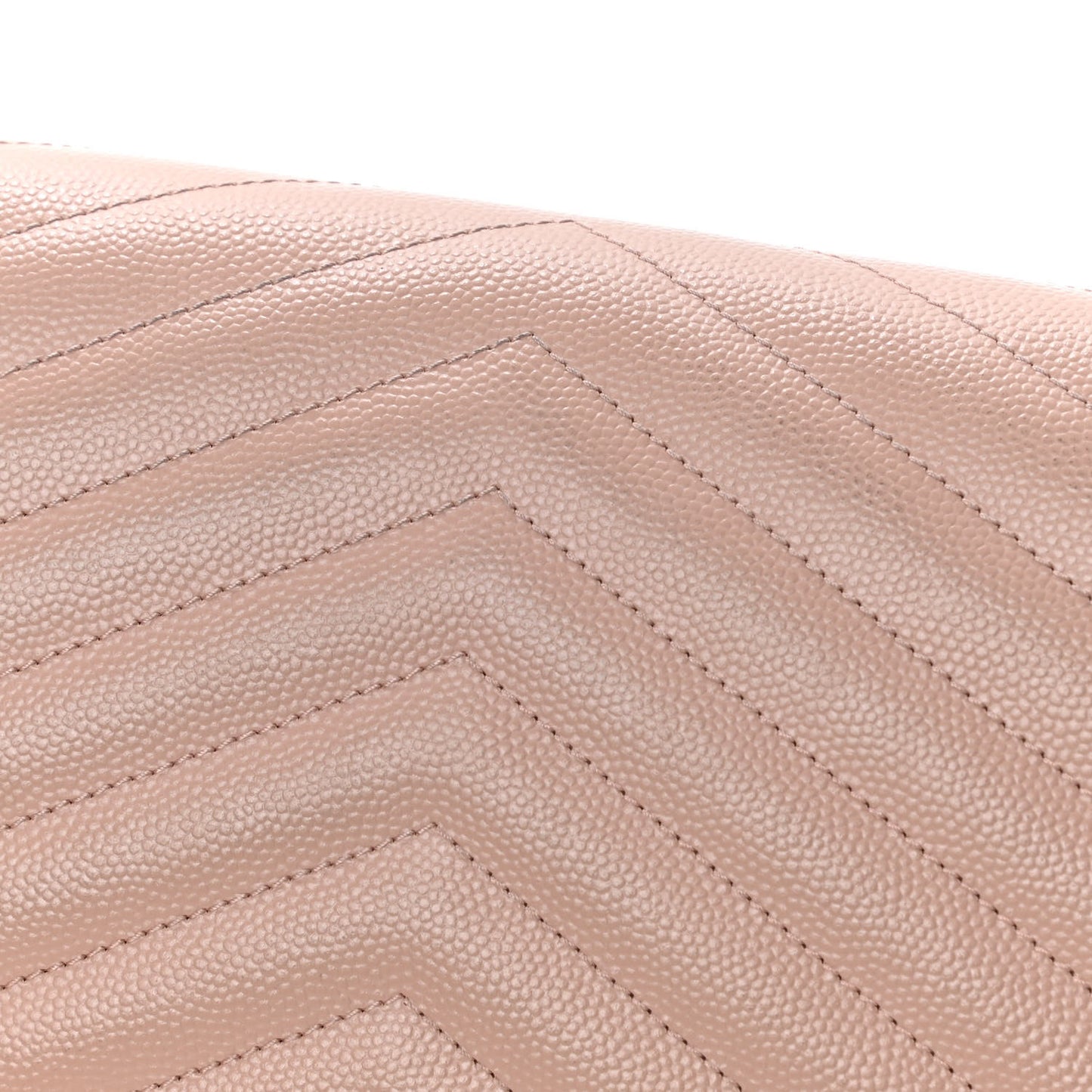 Grain De Poudre Matelasse Chevron Monogram Chain Wallet Pale Pink