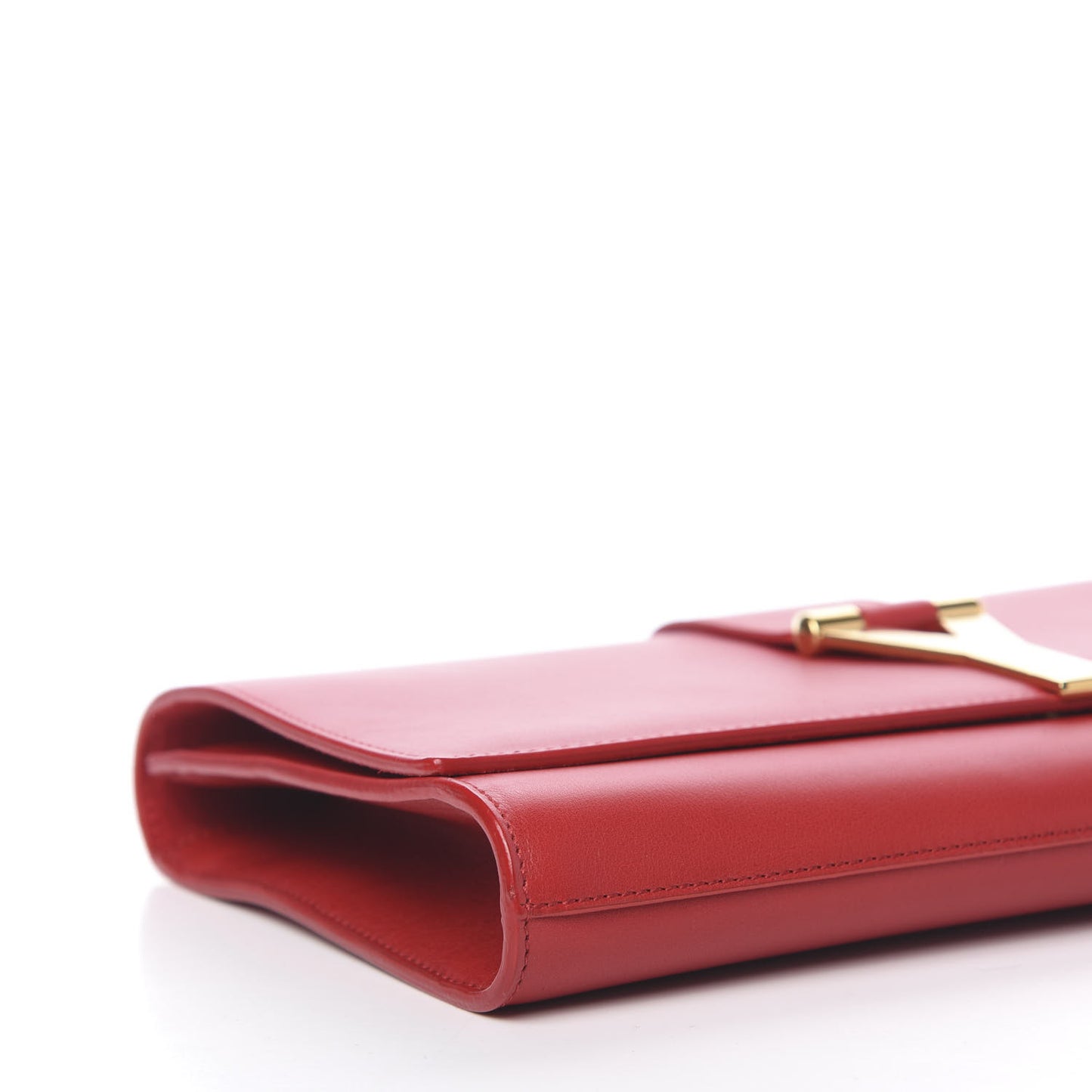 Calfskin Classic Y Ligne Clutch Red