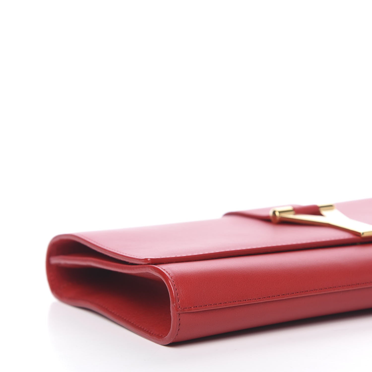 Saint Laurent Calfskin Classic Y Ligne Clutch Red 7 of 10