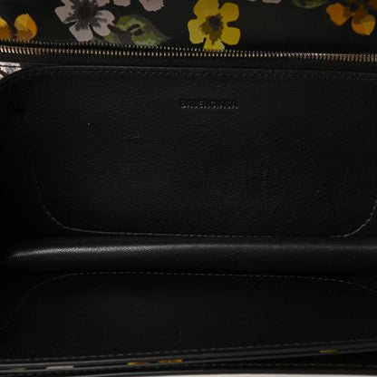 Balenciaga Calfskin Floral Print Small Gossip Bag Black 5 of 8