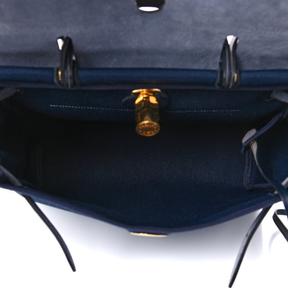 Hermes Military Toile Vache Hunter Herbag Zip 39 MM Bleu Indigo 4 of 19