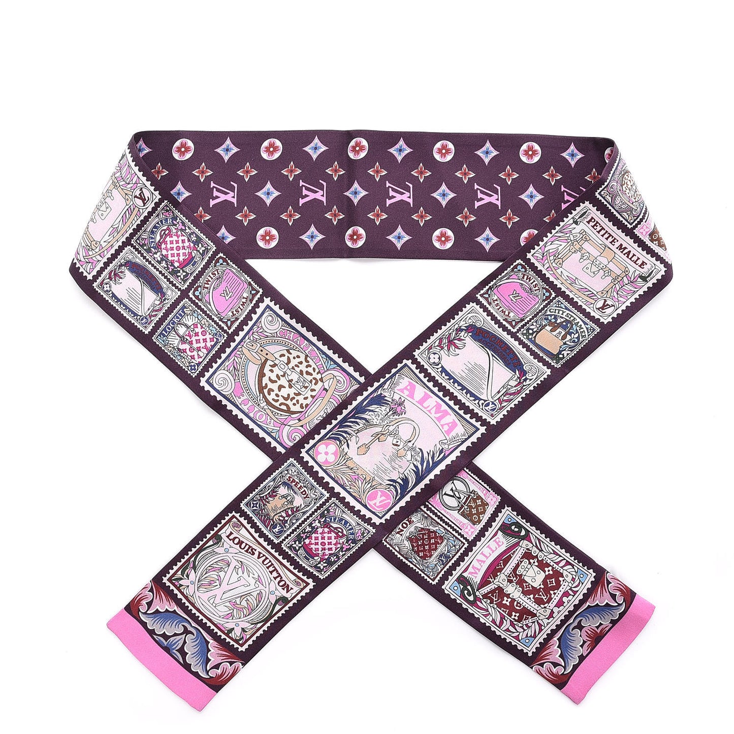 Silk Lettre A Louis Bandeau Bordeaux