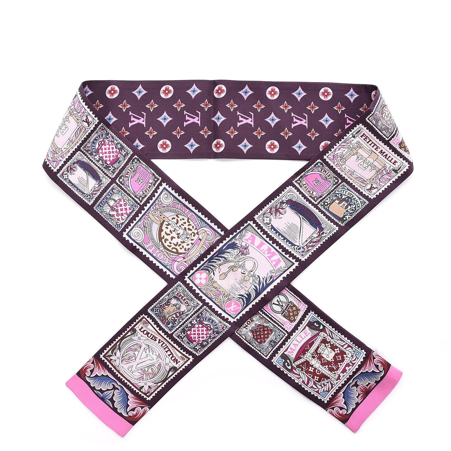 Louis Vuitton Silk Lettre A Louis Bandeau Bordeaux 1 of 4