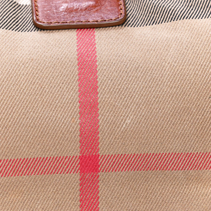 Burberry Prorsum House Check Bridle Calfskin Shoulder Bag Dark Tan 20 of 20