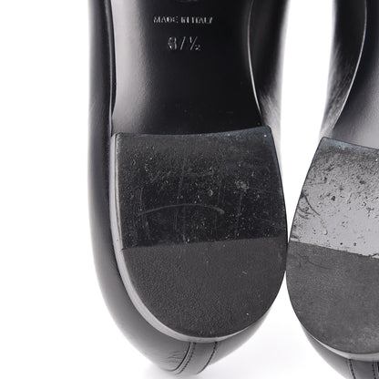 Chanel Lambskin CC Mocassin Loafers 37.5 Black 12 of 14