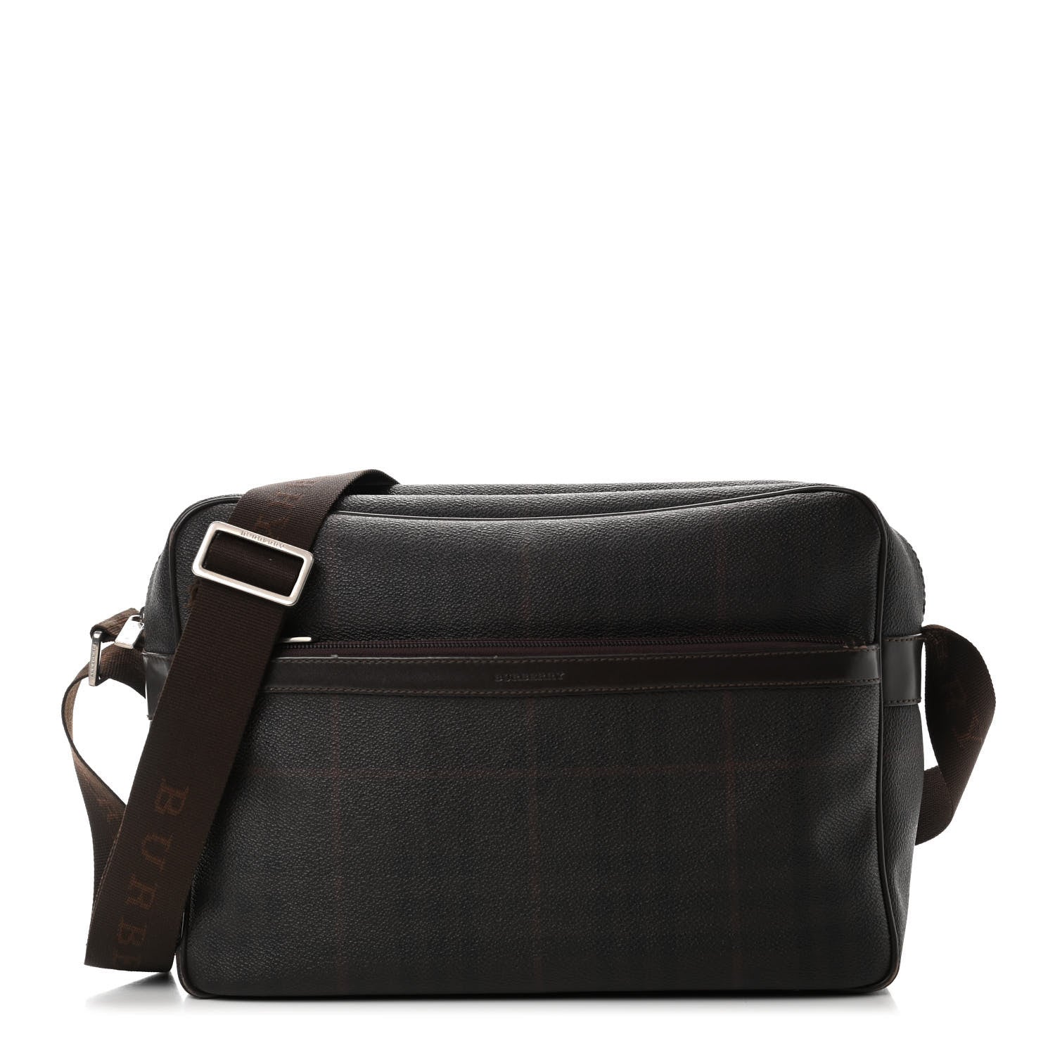Burberry Smoked Haymarket Check Camera Bag Chocolate 1 of 10