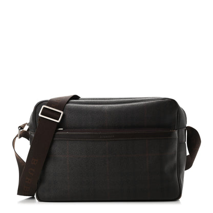 Burberry Smoked Haymarket Check Camera Bag Chocolate 1 of 10