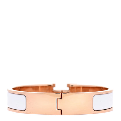 Hermes Enamel Narrow Clic Clac H Bracelet PM White 3 of 5