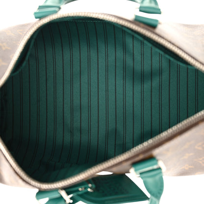Louis Vuitton Monogram Macassar Keepall Bandouliere 35 Borneo Green 5 of 10