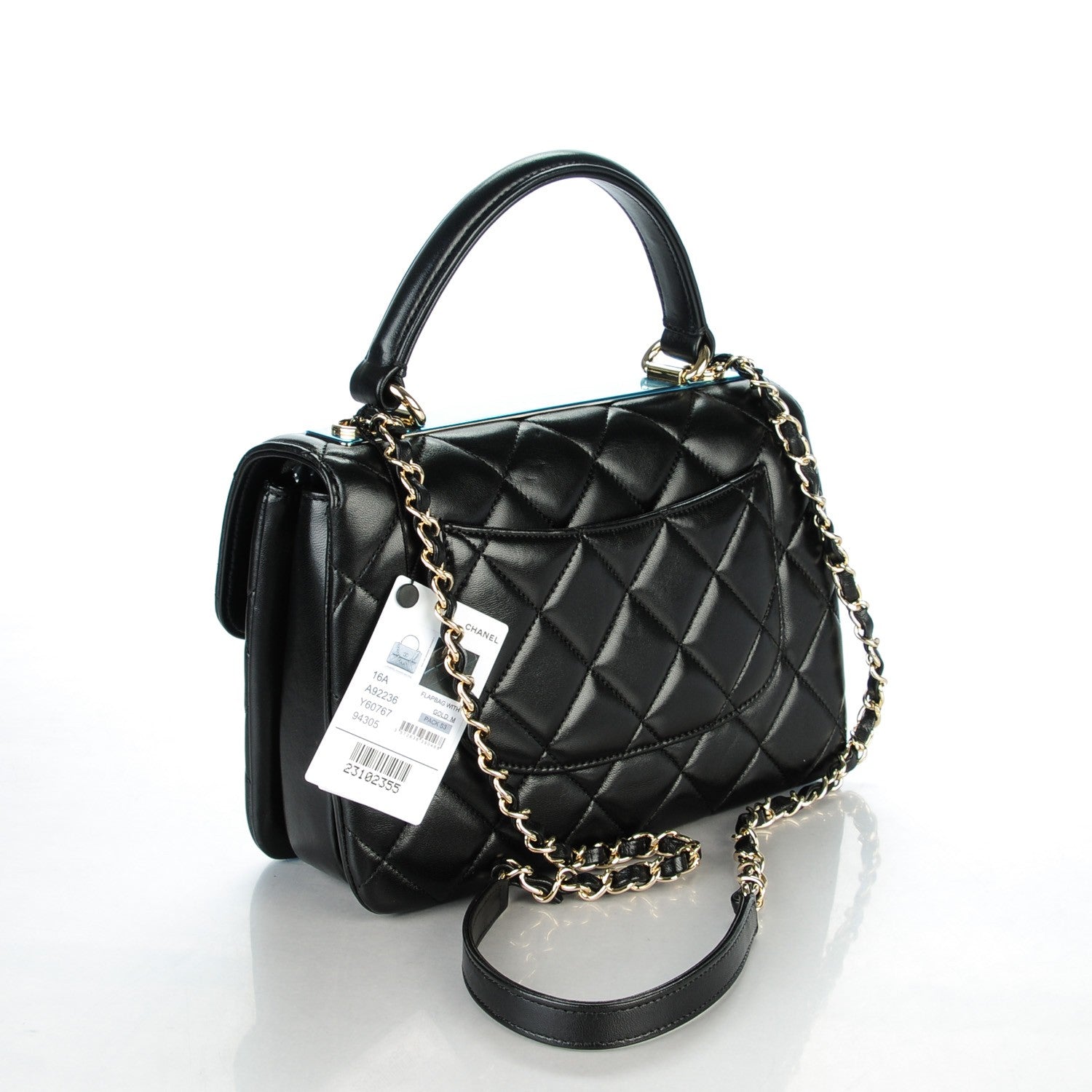 Chanel Lambskin Quilted Small Trendy CC Dual Handle Flap Bag Black 3 of 7