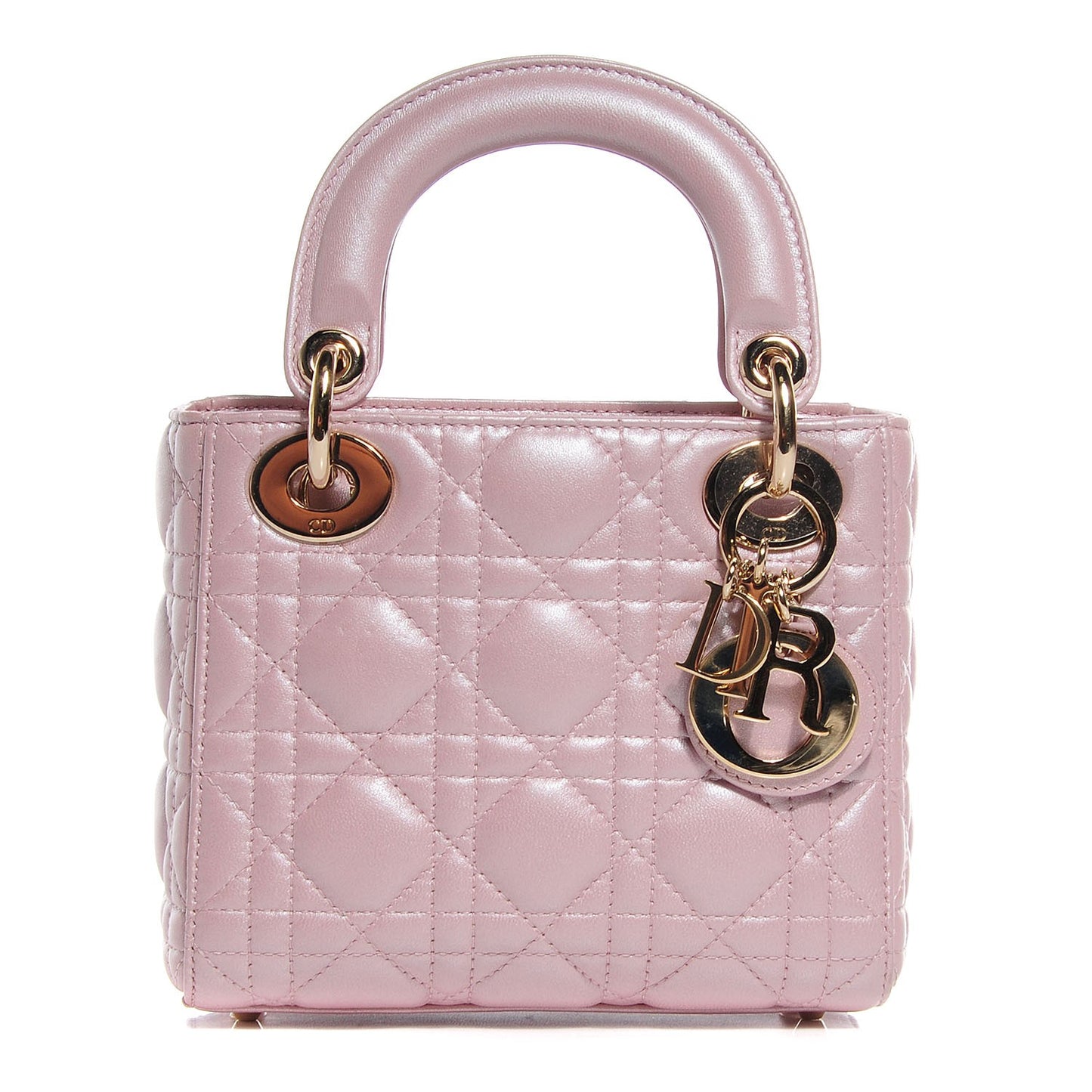 Lambskin Cannage Micro Lady Dior Light Pink