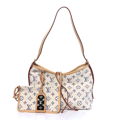 Louis Vuitton Monogram Jacquard CarryAll PM Multicolor Beige 8 of 10