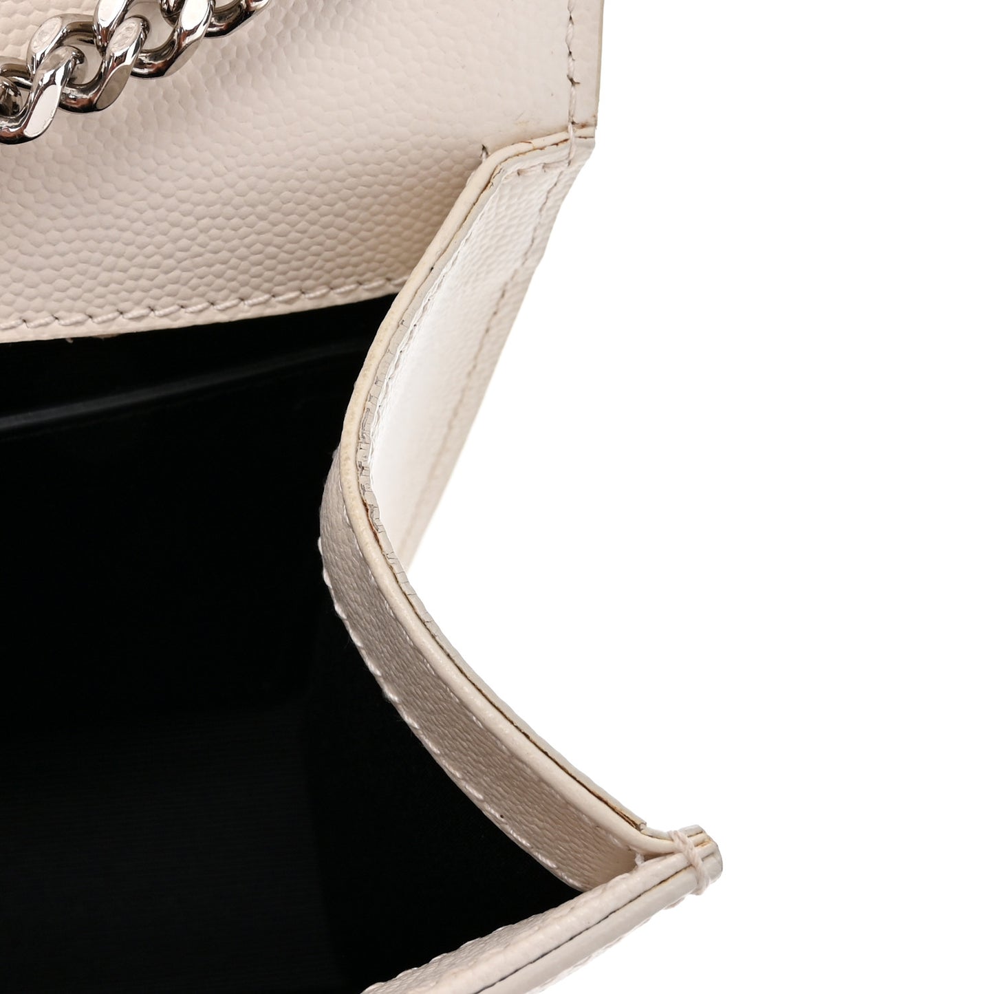 Grain De Poudre Small Monogram Kate Satchel Blanc Vintage