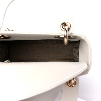 Christian Dior Lambskin Cannage Mini Lady Dior Off White 5 of 9