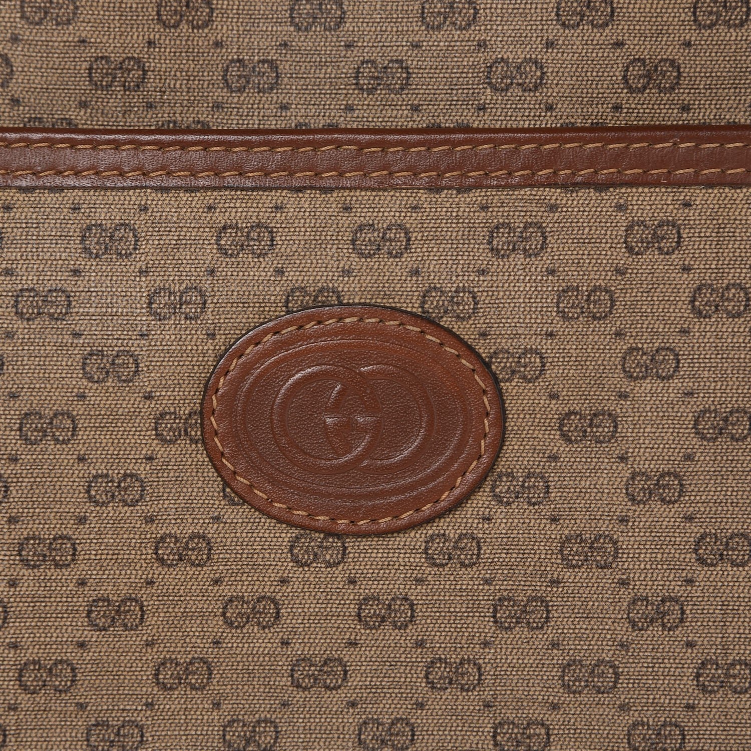Gucci Min Vintage GG Supreme Monogram Web Messenger Bag Brown 10 of 14