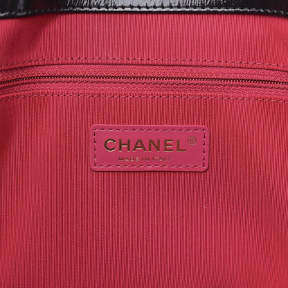 Chanel Shiny Aged Calfskin Quilted Large Shopping Bag Black 6 of 10