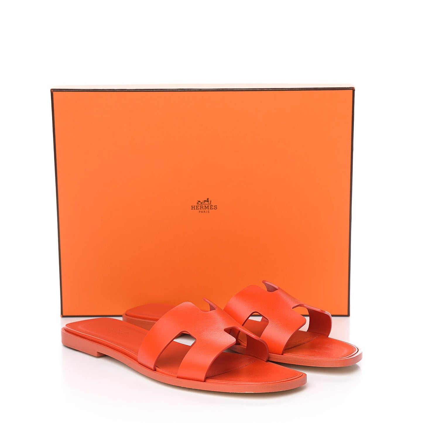 Calfskin Oran Sandals 38 Coquelicot