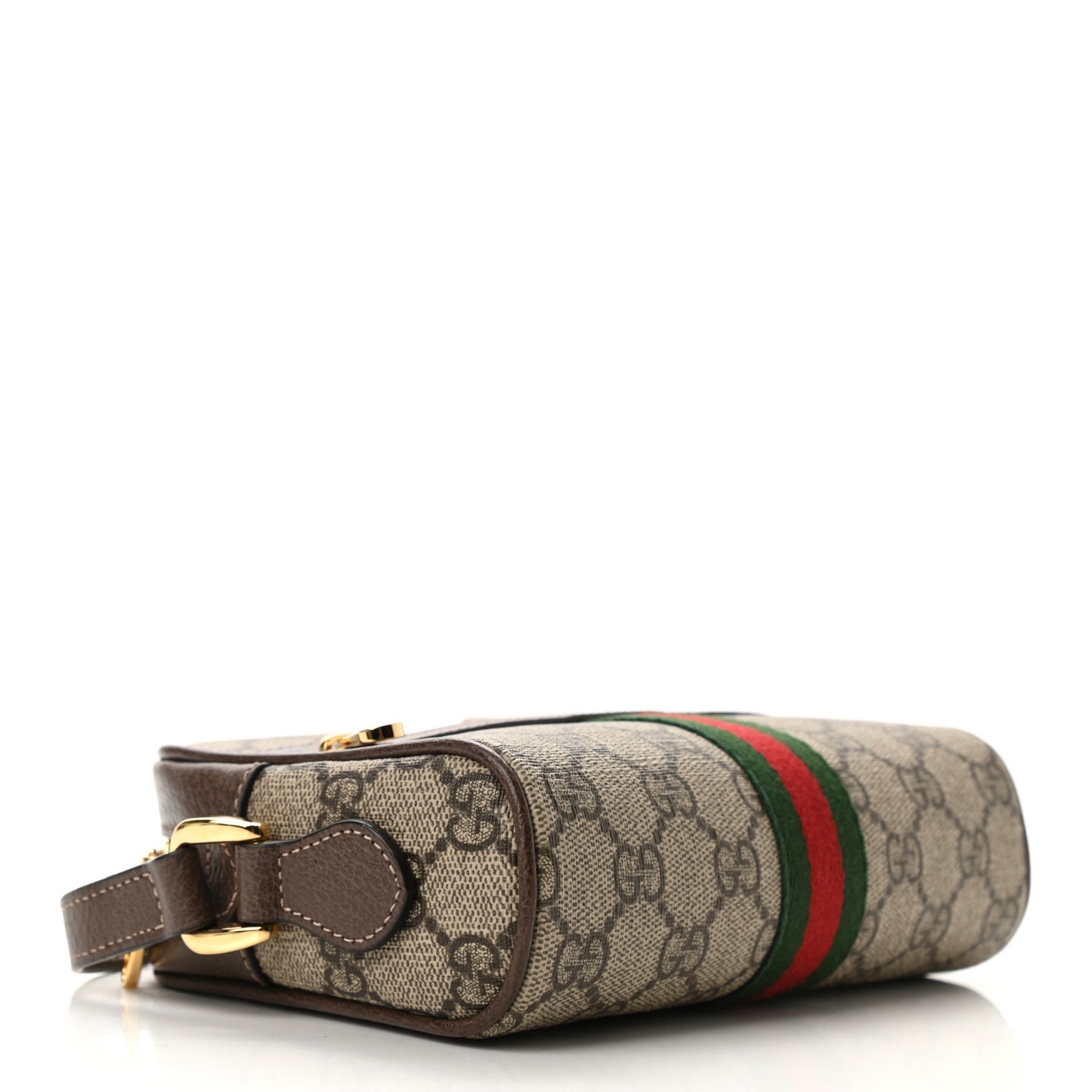 GG Supreme Monogram Web Mini Ophidia Shoulder Bag Brown