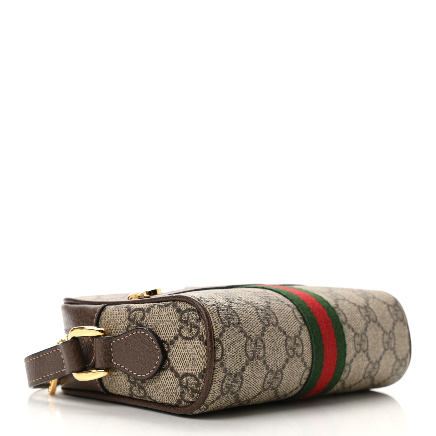 Gucci GG Supreme Monogram Web Mini Ophidia Shoulder Bag Brown 4 of 10