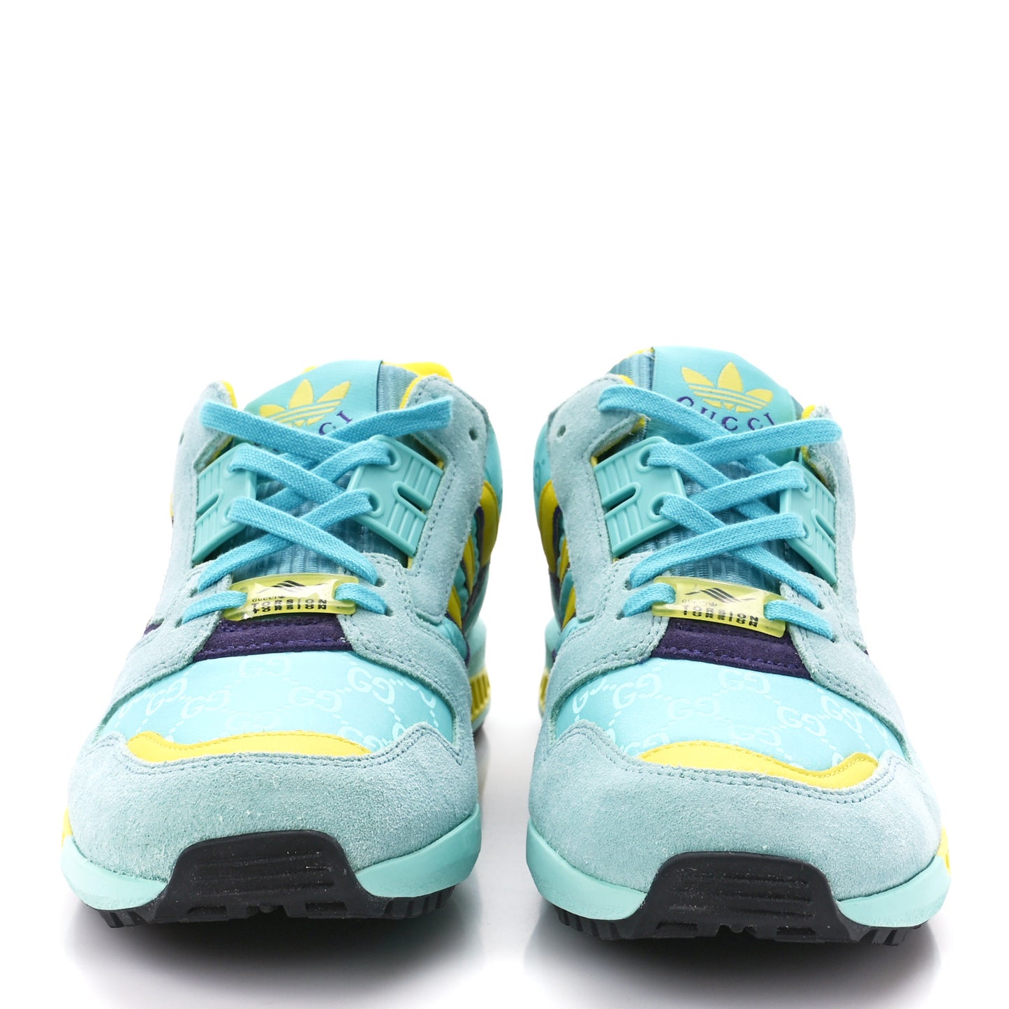 X ADIDAS Suede Madeira Nylon Jacquard GG Monogram Womens ZX8000 Sneakers 6.5 Aqua