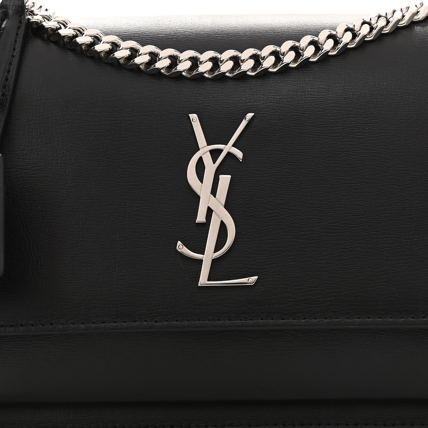 Saint Laurent Calfskin Medium Monogram Sunset Black 9 of 12