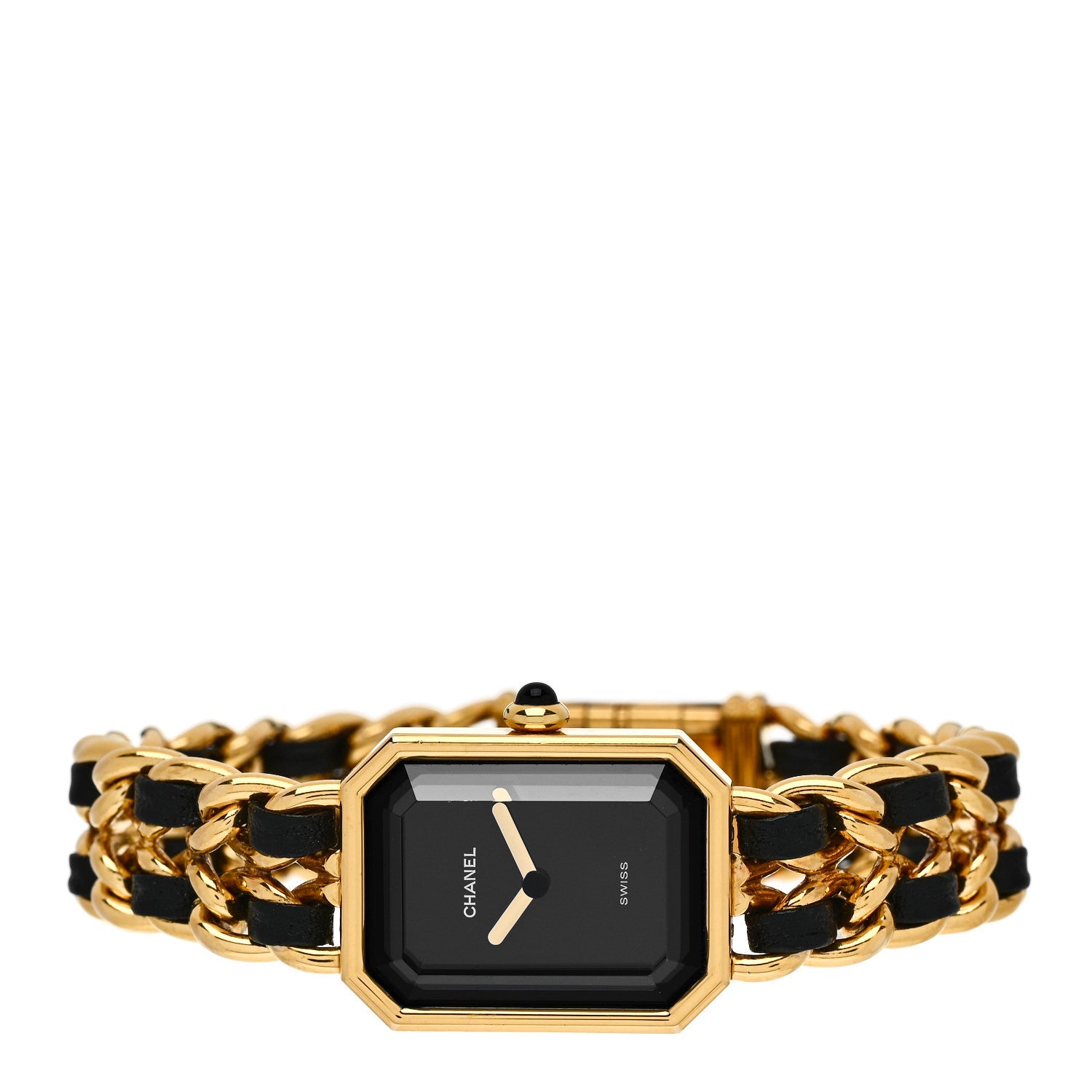 Chanel Stainless Steel Lambskin 20mm Chain Premiere Quartz Watch Gold L 2 of 5