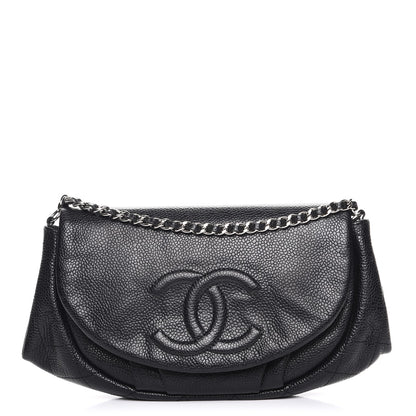 Chanel Caviar Half Moon Wallet On Chain WOC Black 1 of 8