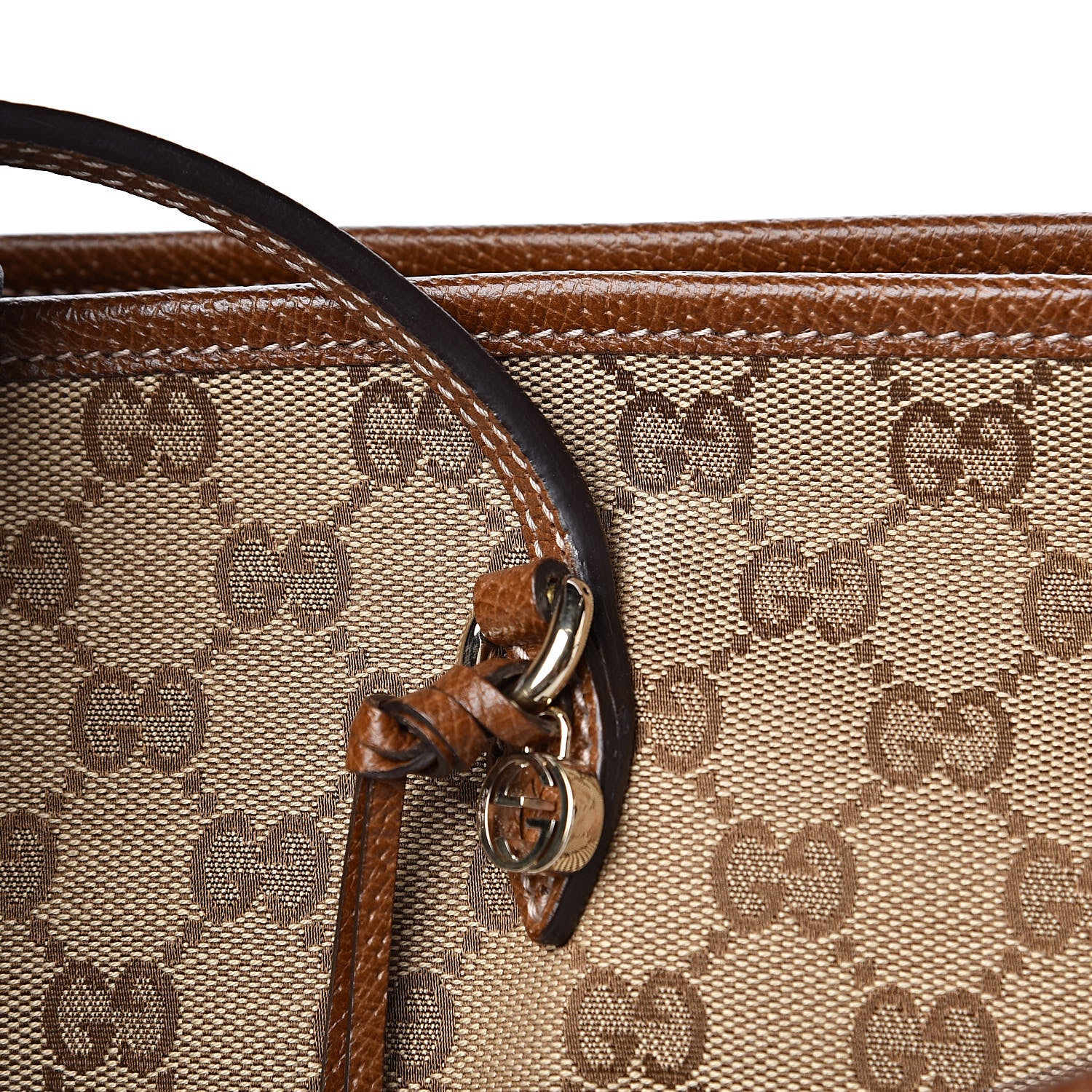 Gucci Monogram Medium Bree Zippered Tote Beige Tabacco 14 of 14