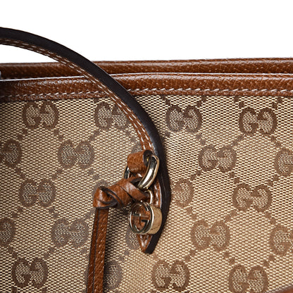 Gucci Monogram Medium Bree Zippered Tote Beige Tabacco 14 of 14