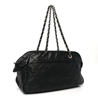 Chanel Calfskin Quilted Bowling Bag Black 3 of 10