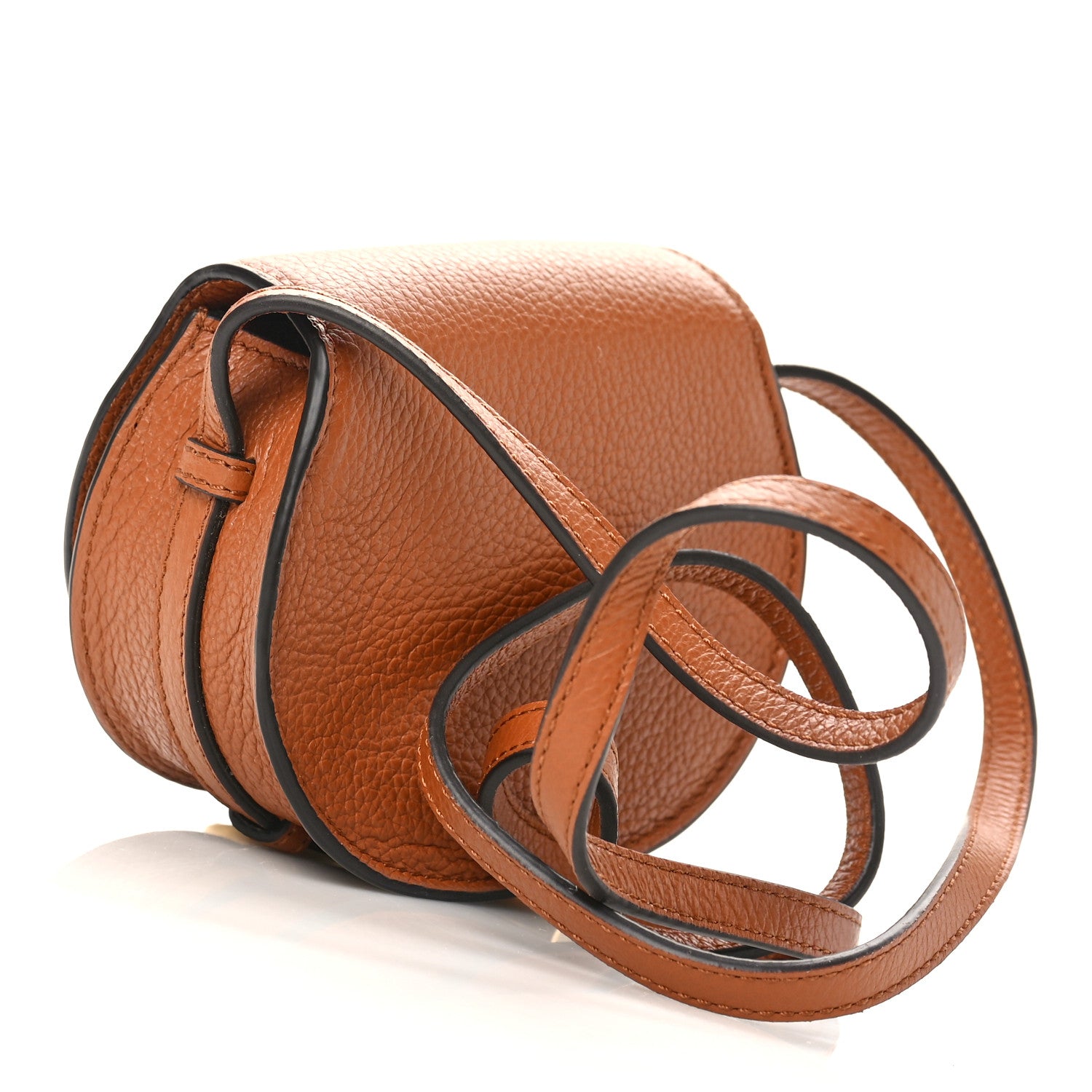 Chloe Calfskin Nano Marcie Saddle Bag Tan 2 of 8