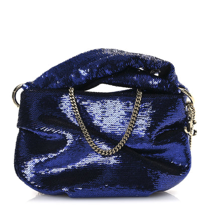 Jimmy Choo Sequin Bonny Shoulder Bag Ultraviolet 2 of 27