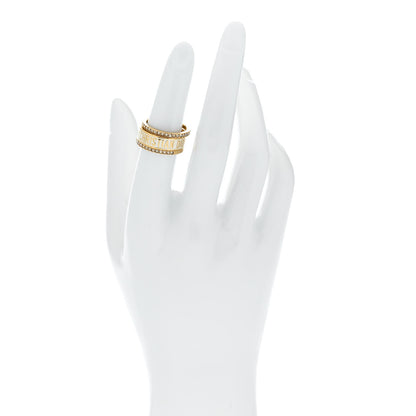 Christian Dior Metal Crystal Code Ring Set M Gold 2 of 5