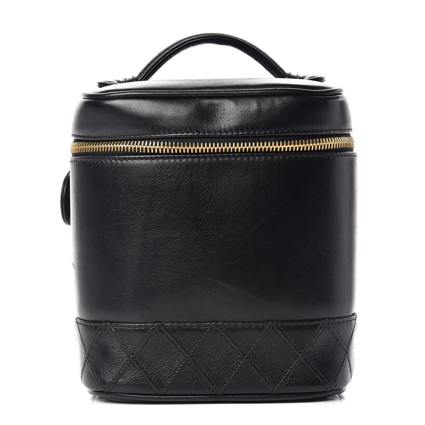 Lambskin Vanity Cosmetic Case Black