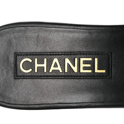 Chanel Lambskin Bow CC Mules 39.5 Black 9 of 11
