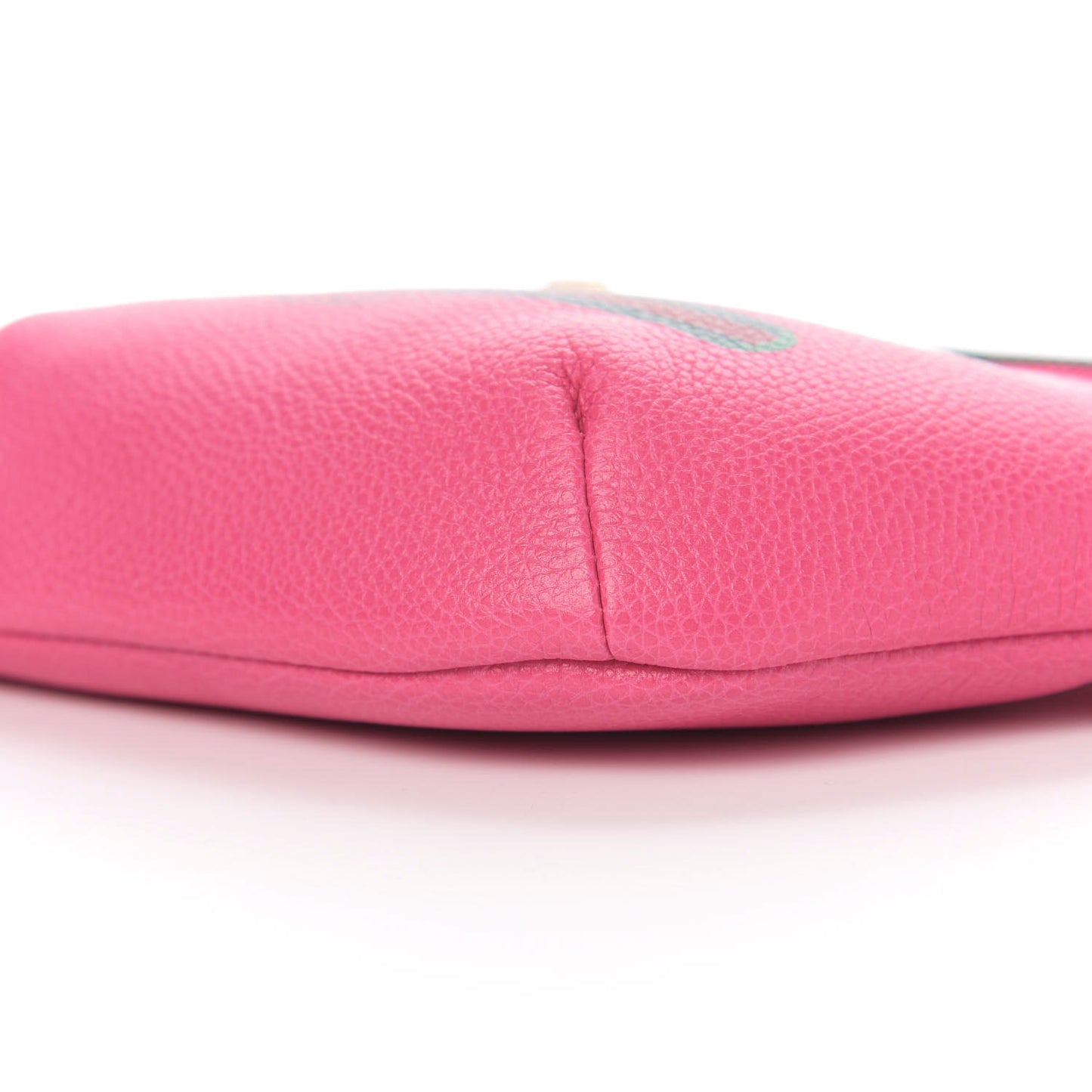 Grained Calfskin Small Logo Belt Bag Box Pink Green