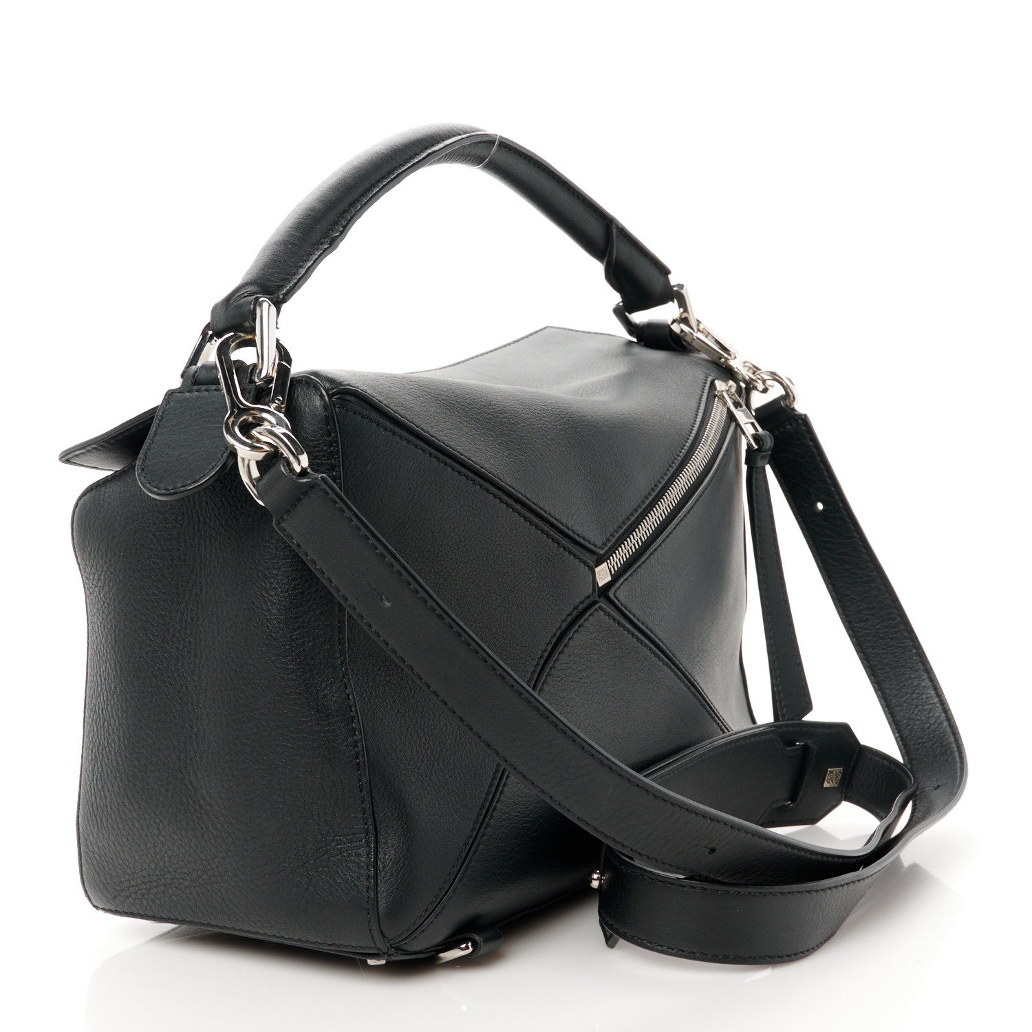 Loewe Calfskin Medium Puzzle Bag Black 2 of 9