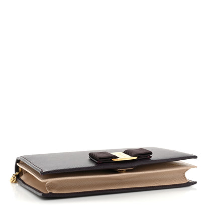 Salvatore Ferragamo Calfskin Vara Wallet On Chain Plum 4 of 16