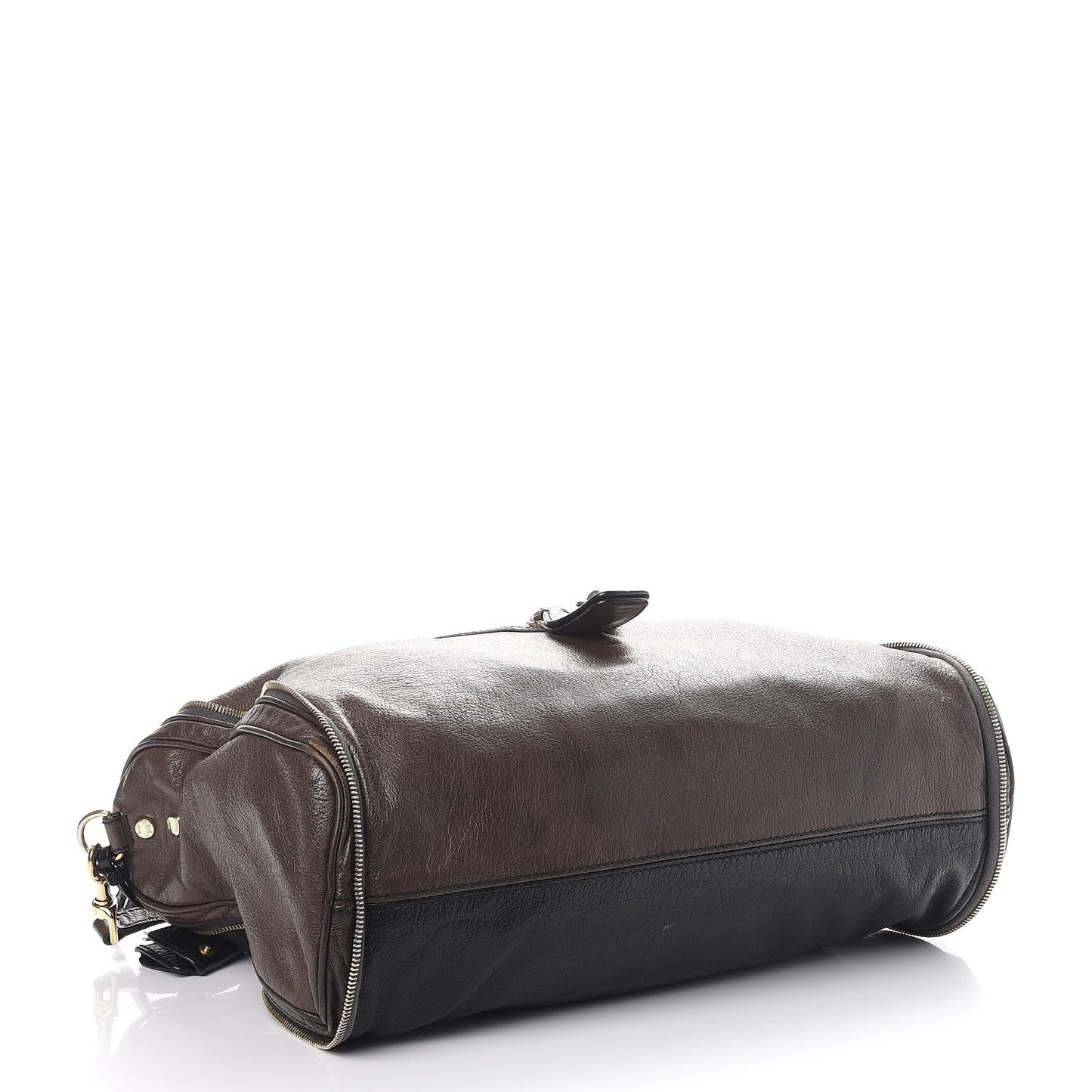 Goatskin Vilma Shoulder Bag Taupe Black