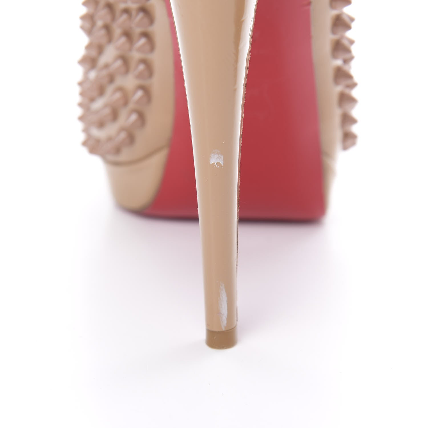 Christian Louboutin Patent Alti Spikes 140 Pumps 40.5 Nude 10 of 12