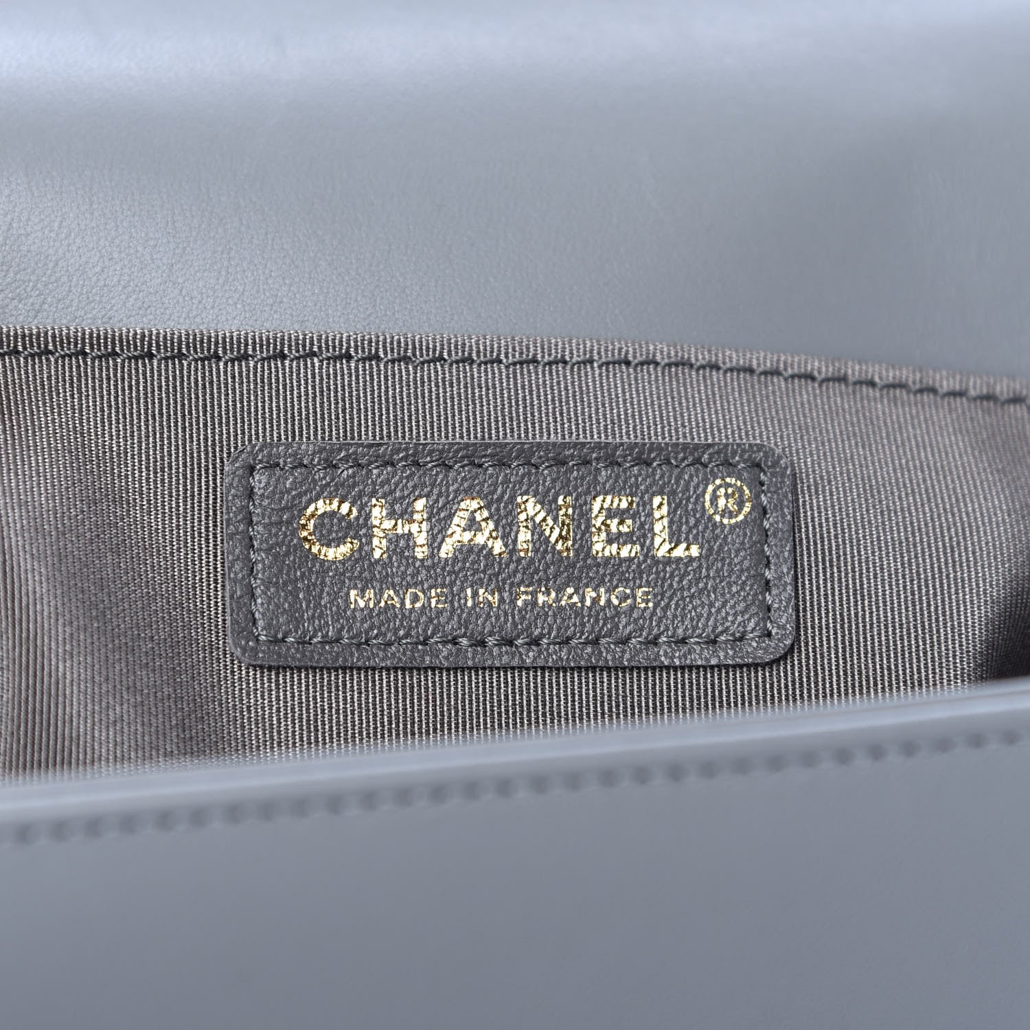 Chanel Lambskin Quilted Medium Boy Flap Grey 6 of 10