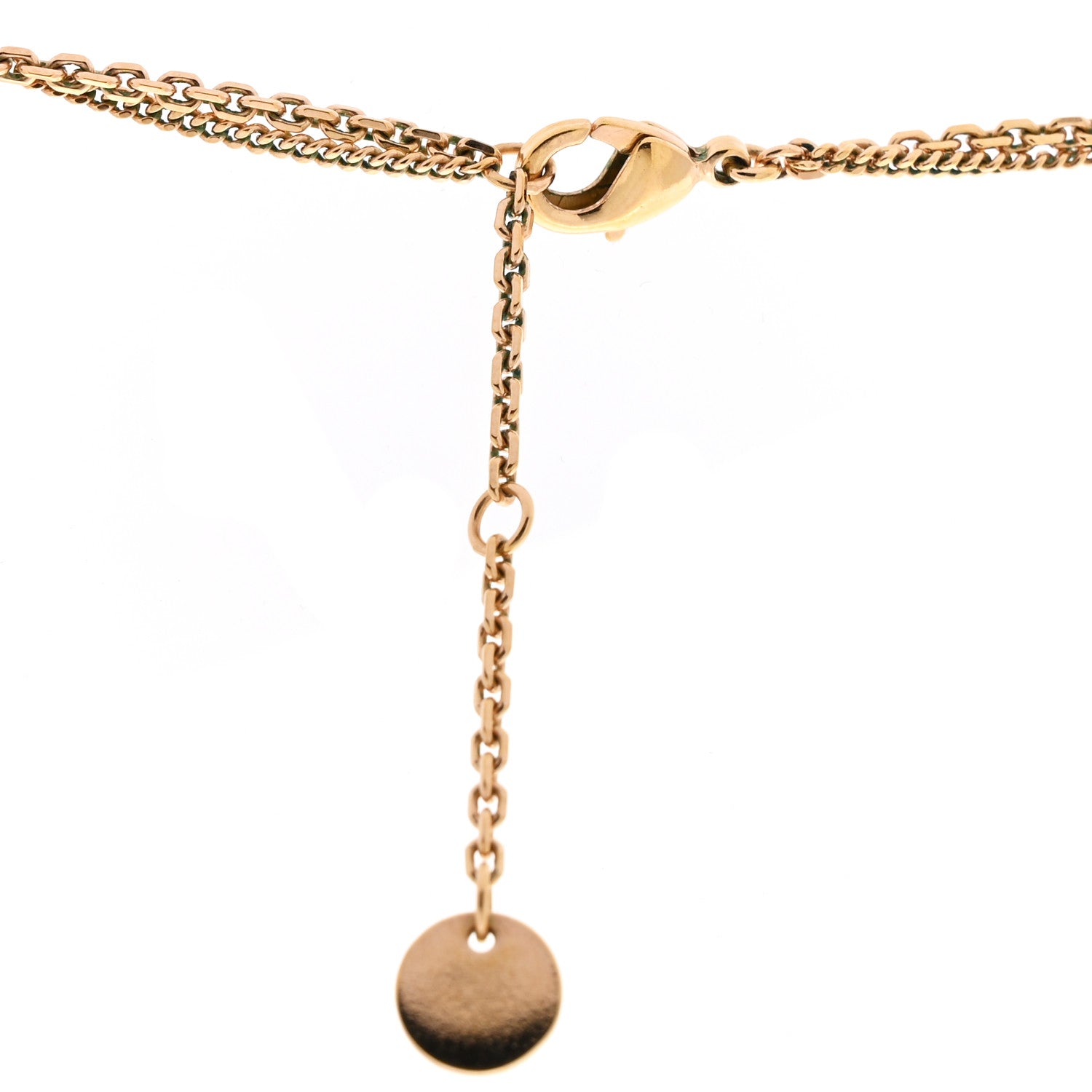 Christian Dior Metal Crystal Petit CD Double Necklace Gold 5 of 6