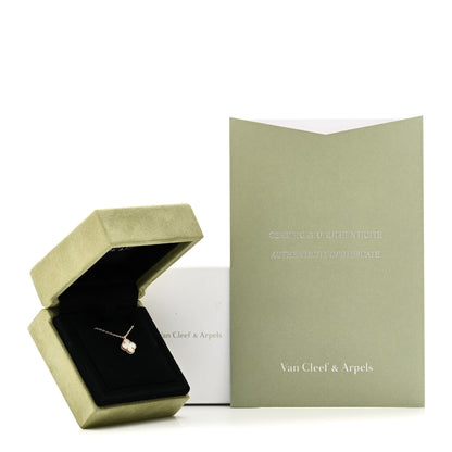 Van Cleef & Arpels 18K Yellow Gold Mother of Pearl Sweet Alhambra Pendant Necklace 5 of 5