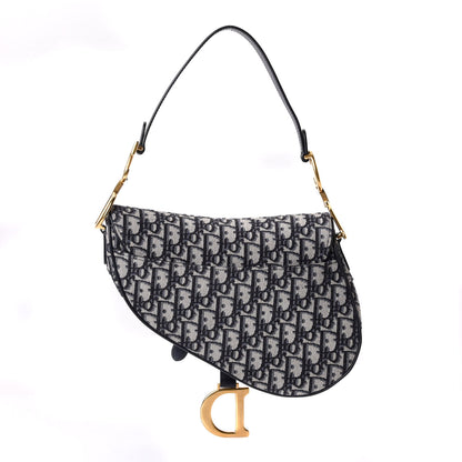 Christian Dior Oblique Saddle Bag Blue 2 of 6