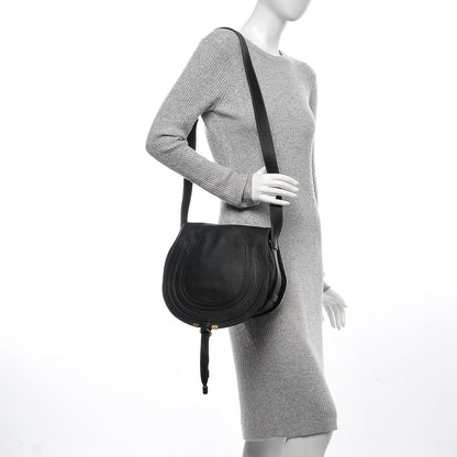 Chloe Calfskin Medium Marcie Round Crossbody Bag Black 2 of 8